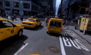 One of the New York scenes that Berenice Benson experienced from her aged care home through virtual reality this week.